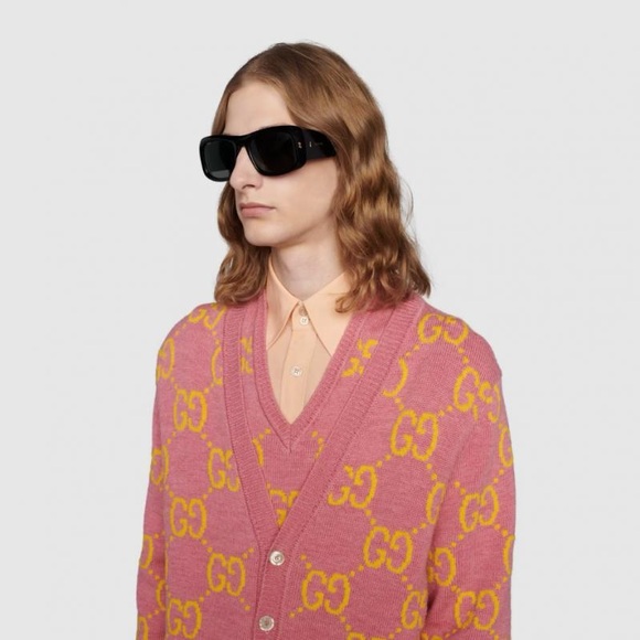 New Authentic Gucci GG1080S 003 Eyewear Rectangular Frame Sunglasses - Picture 3 of 15